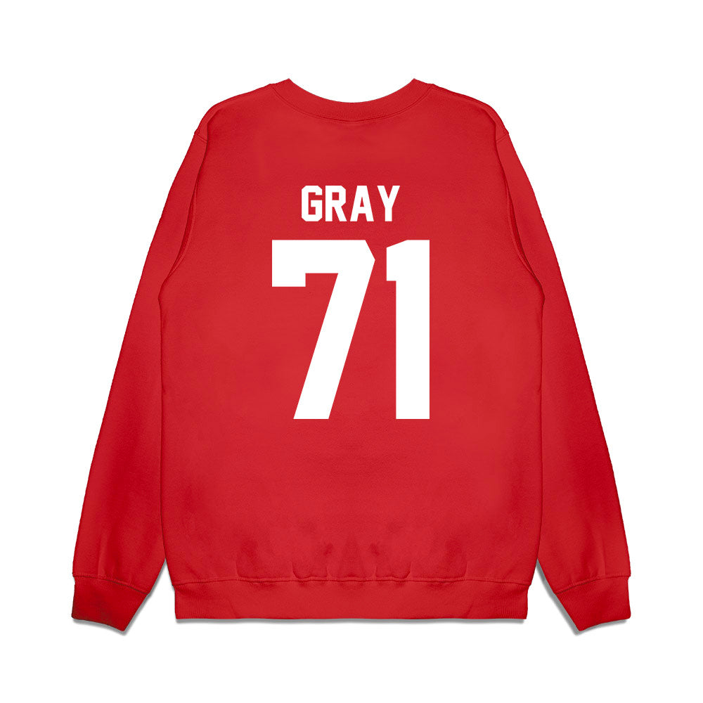 New Mexico - NCAA Football : Travis Gray - Vintage Helmet Premium Crewneck Sweatshirt-1