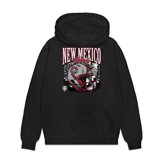 New Mexico - NCAA Football : Xavier Van - Vintage Helmet Premium Hooded Sweatshirt-0