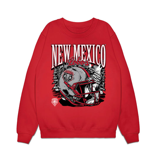 New Mexico - NCAA Football : Jayden Wilson - Vintage Helmet Premium Crewneck Sweatshirt-0