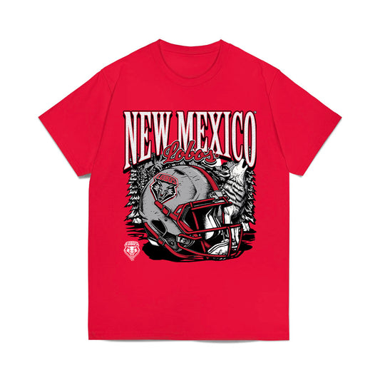 New Mexico - NCAA Football : Colby Brewer - Vintage Helmet Comfort Colors T-Shirt-0
