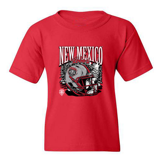 New Mexico - NCAA Football : Miles Williams - Vintage Helmet Youth T-Shirt-0