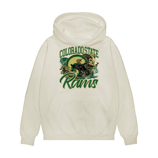 Colorado State - NCAA Football : Lloyd Avant - Vintage Helmet Premium Hooded Sweatshirt-0