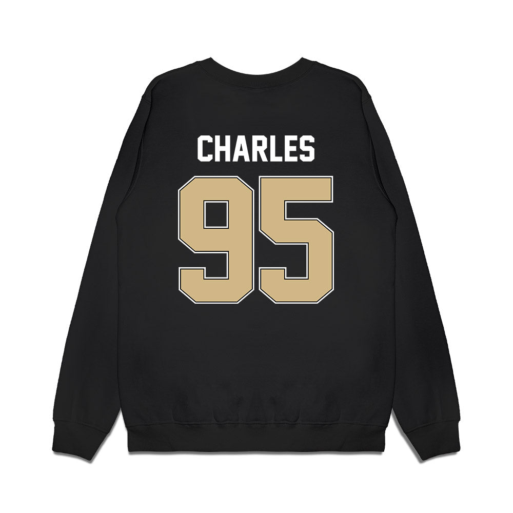 Purdue - NCAA Football : Breylon Charles - Vintage Helmet Premium Crewneck Sweatshirt-1