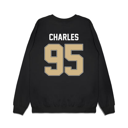 Purdue - NCAA Football : Breylon Charles - Vintage Helmet Premium Crewneck Sweatshirt-1