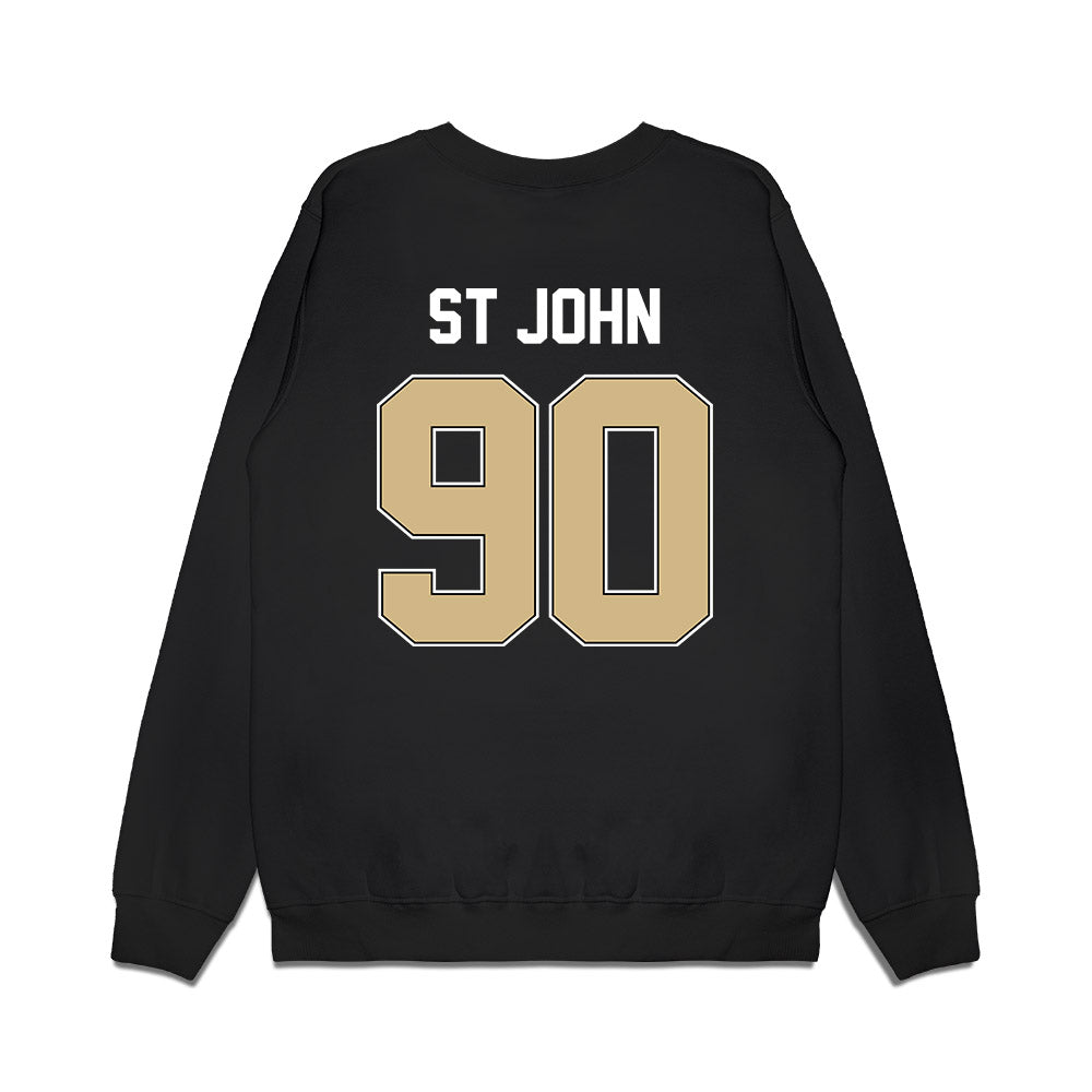 Purdue - NCAA Football : Elijah St John - Vintage Helmet Premium Crewneck Sweatshirt-1