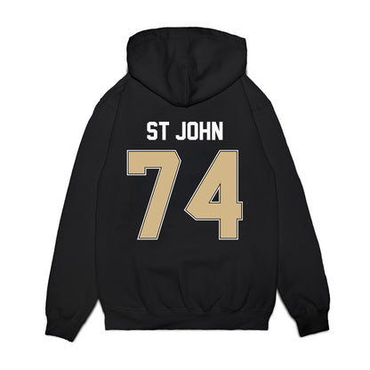 Purdue - NCAA Football : Jalen St John - Vintage Helmet Premium Hooded Sweatshirt-1