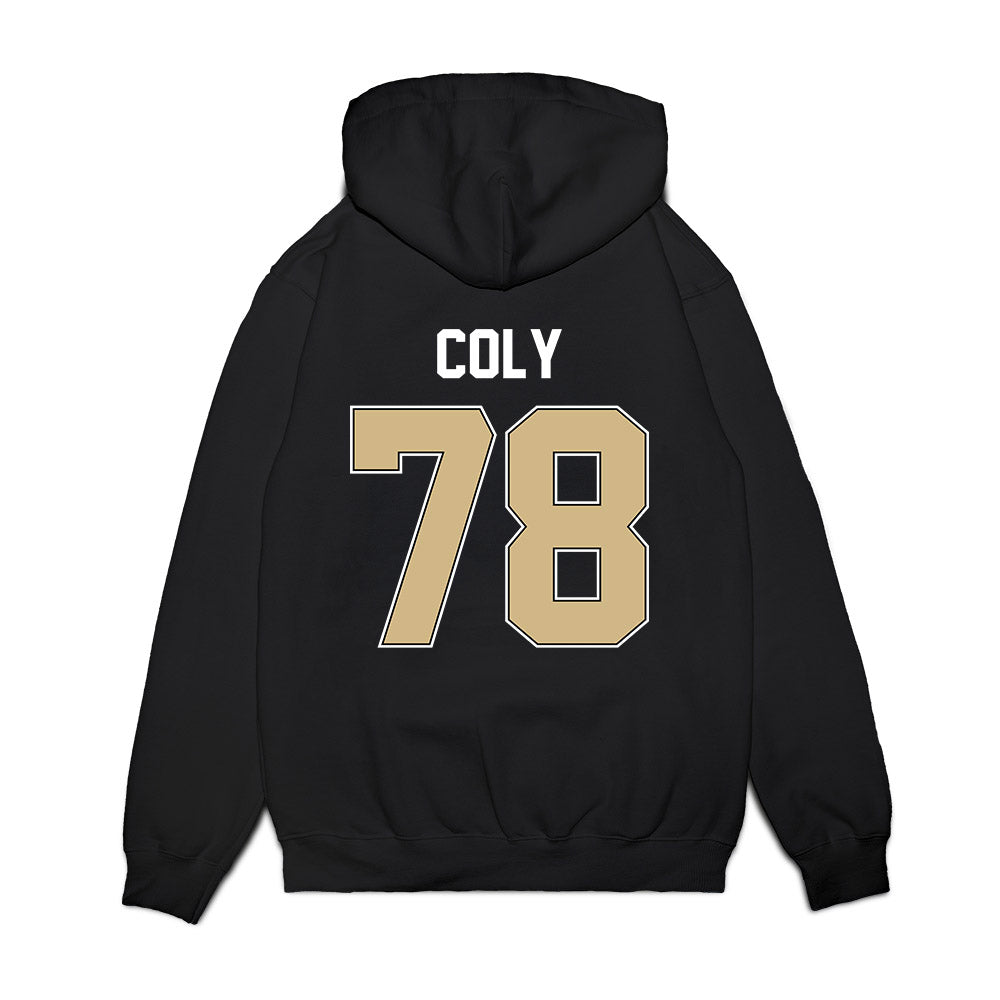 Purdue - NCAA Football : Bakyne Coly - Vintage Helmet Premium Hooded Sweatshirt-1