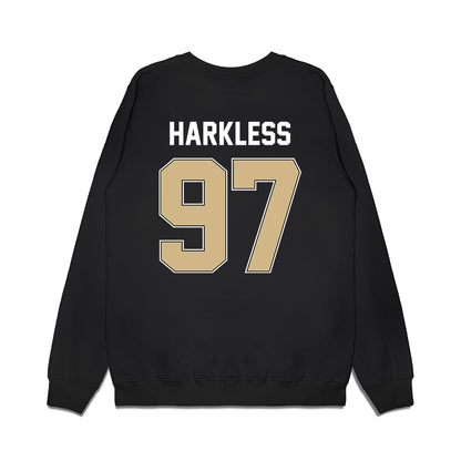 Purdue - NCAA Football : Jamarrion Harkless - Vintage Helmet Premium Crewneck Sweatshirt-1
