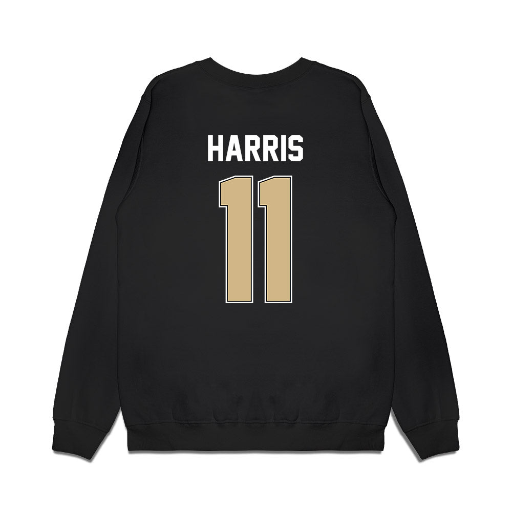 Purdue - NCAA Football : TraMar Harris - Vintage Helmet Premium Crewneck Sweatshirt-1