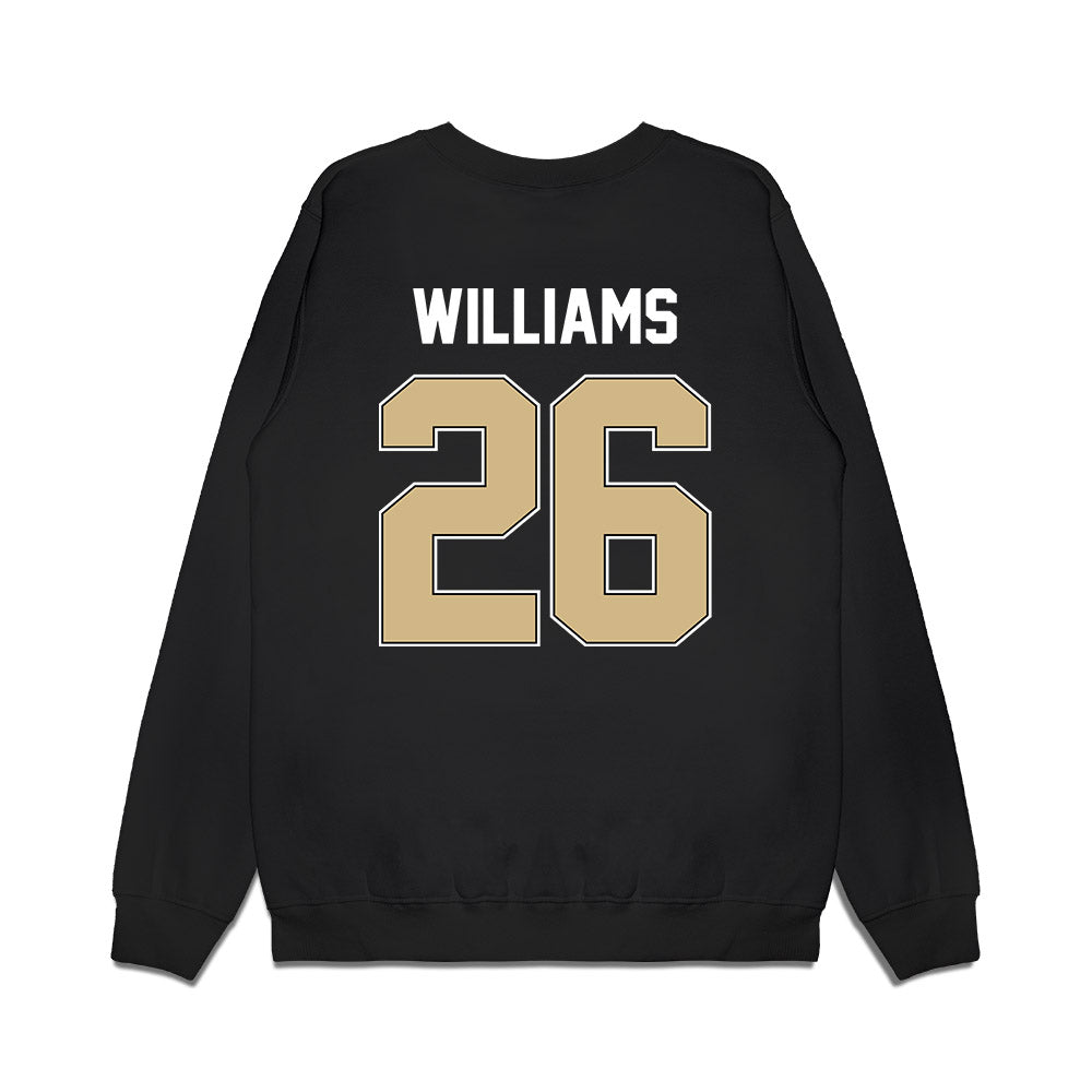 Purdue - NCAA Football : Zeke Williams - Vintage Helmet Premium Crewneck Sweatshirt-1