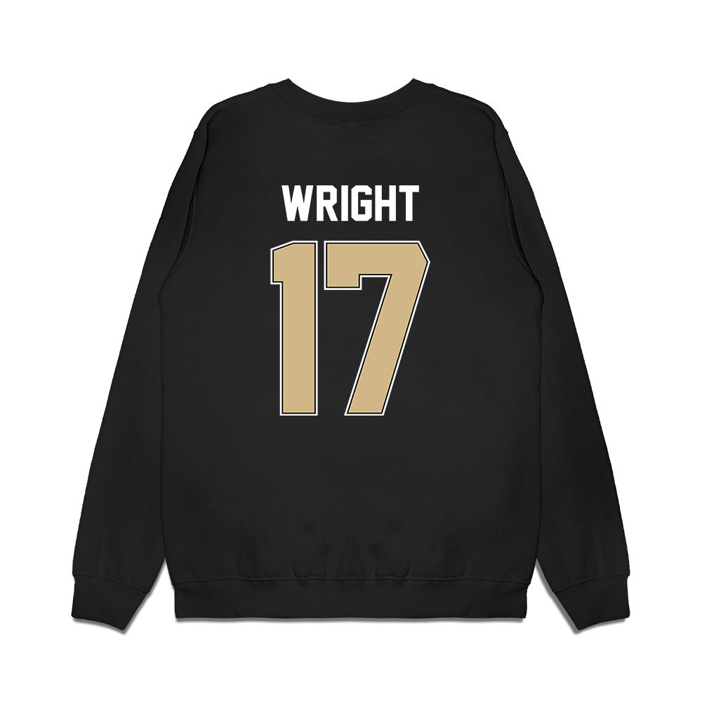 Purdue - NCAA Football : Traveon Wright - Vintage Helmet Premium Crewneck Sweatshirt-1