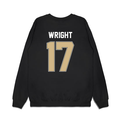 Purdue - NCAA Football : Traveon Wright - Vintage Helmet Premium Crewneck Sweatshirt-1