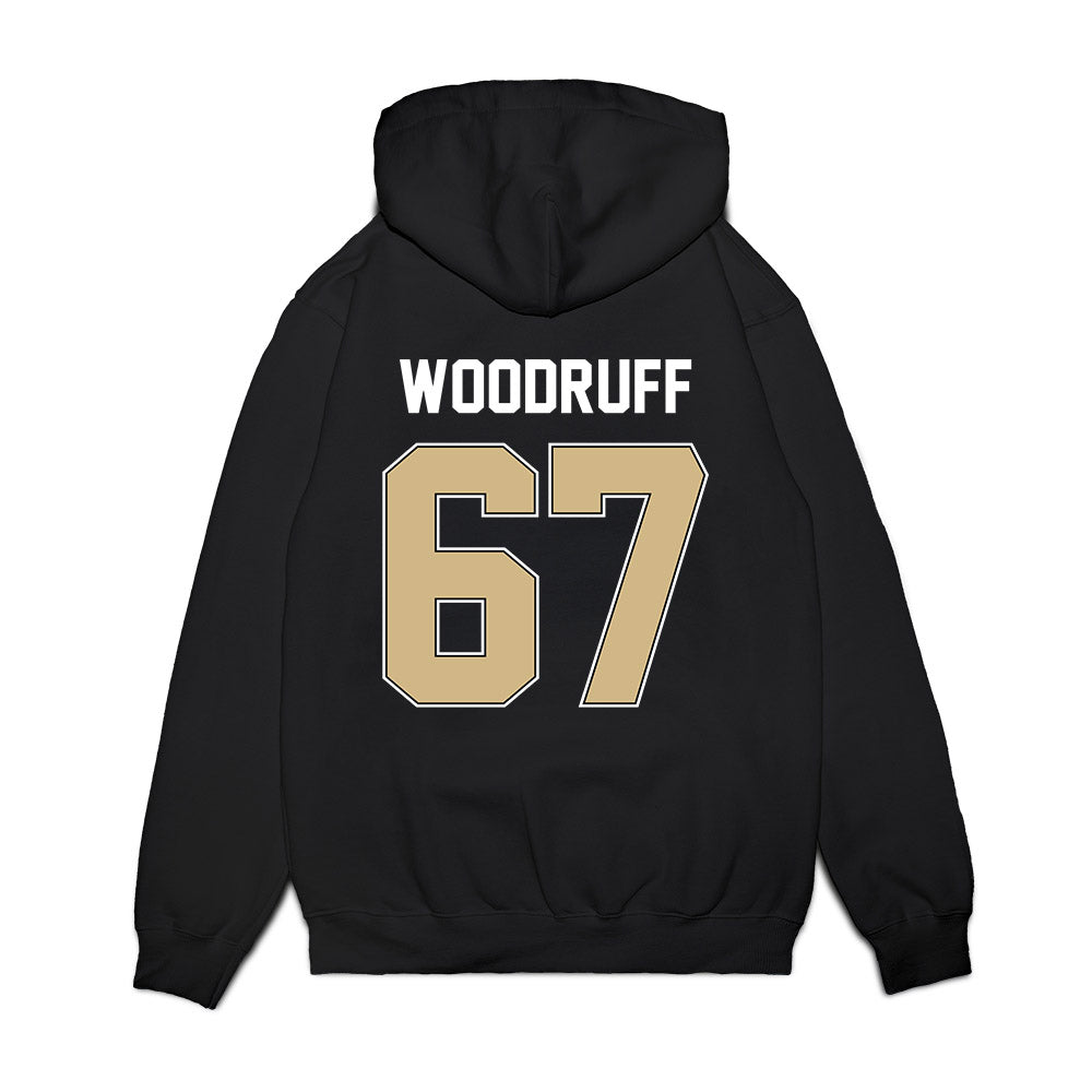 Purdue - NCAA Football : Drew Woodruff - Vintage Helmet Premium Hooded Sweatshirt-1