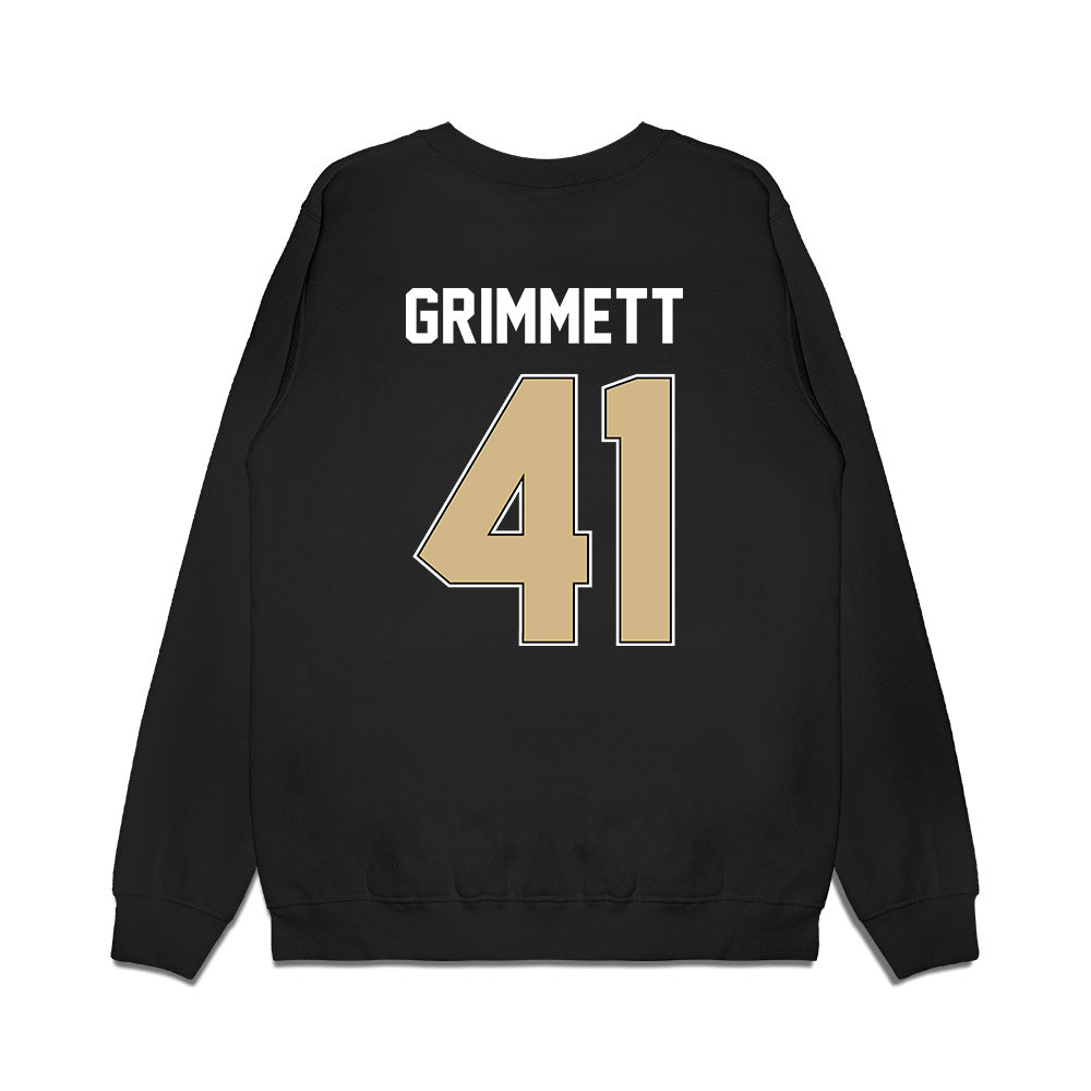 Purdue - NCAA Football : Jon Grimmett - Vintage Helmet Premium Crewneck Sweatshirt-1