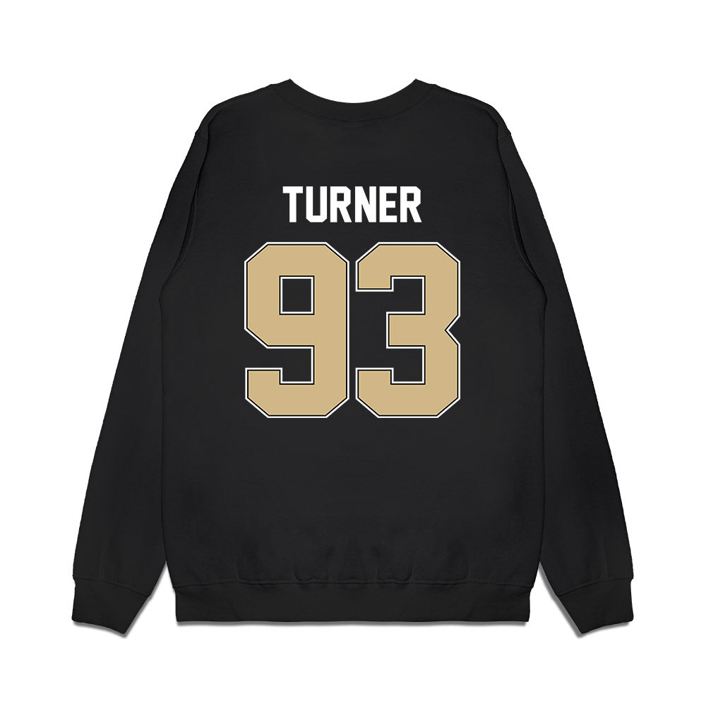 Purdue - NCAA Football : Seth Turner - Vintage Helmet Premium Crewneck Sweatshirt-1
