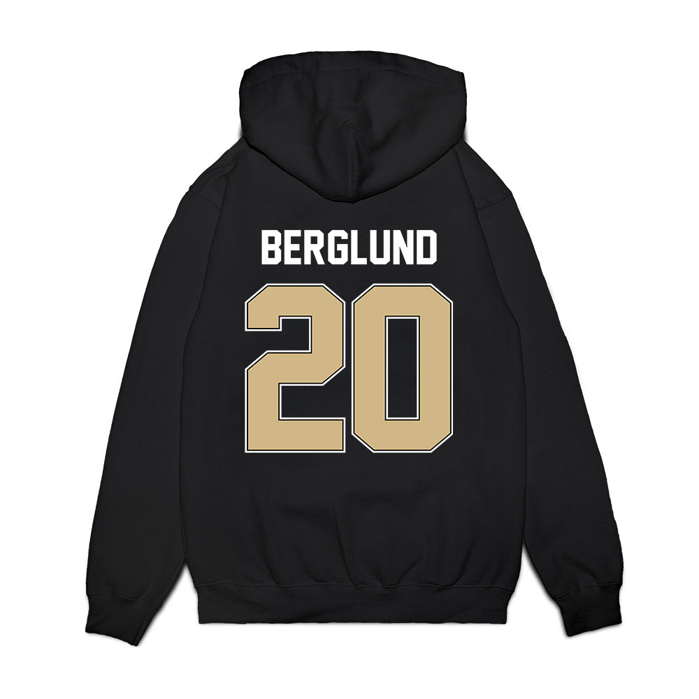 Purdue - NCAA Football : Winston Berglund - Vintage Helmet Premium Hooded Sweatshirt-1