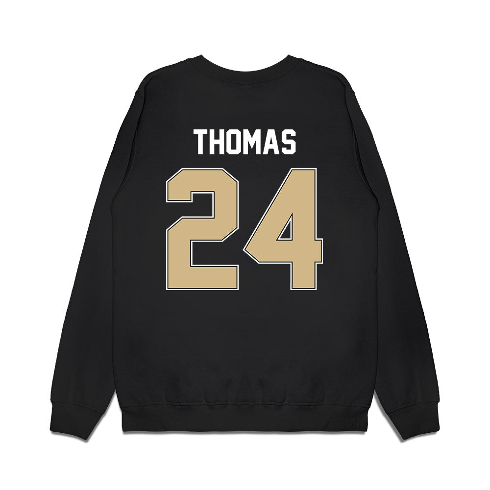 Purdue - NCAA Football : Malachi Thomas - Vintage Helmet Premium Crewneck Sweatshirt-1