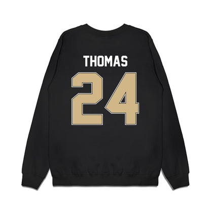 Purdue - NCAA Football : Malachi Thomas - Vintage Helmet Premium Crewneck Sweatshirt-1