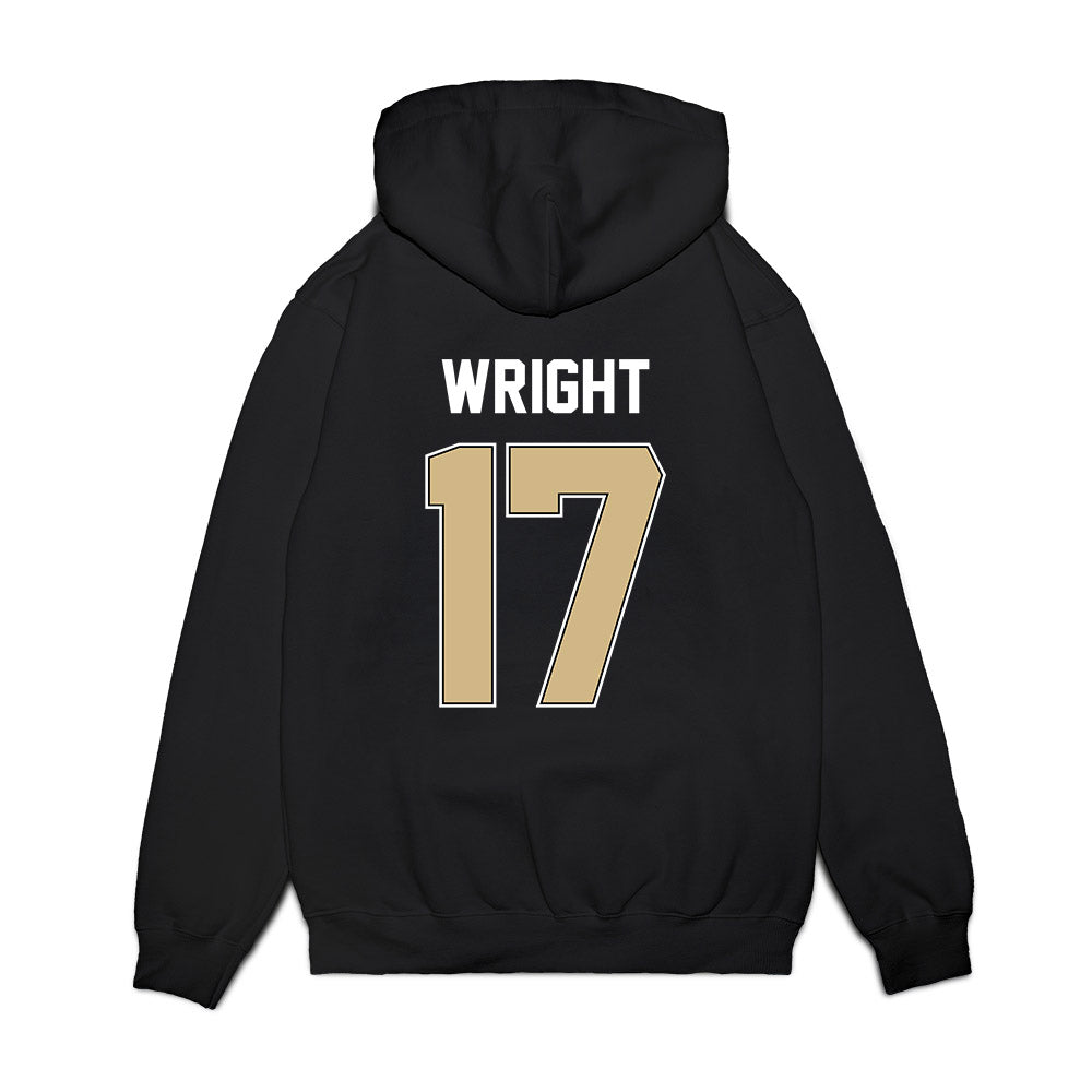 Purdue - NCAA Football : Traveon Wright - Vintage Helmet Premium Hooded Sweatshirt-1