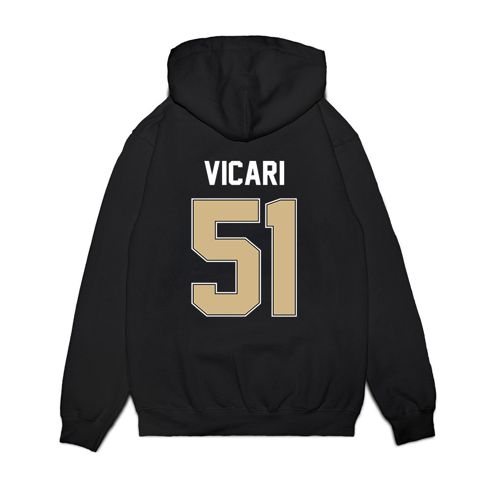 Purdue - NCAA Football : Mason Vicari - Vintage Helmet Premium Hooded Sweatshirt-1