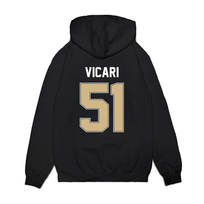 Purdue - NCAA Football : Mason Vicari - Vintage Helmet Premium Hooded Sweatshirt-1