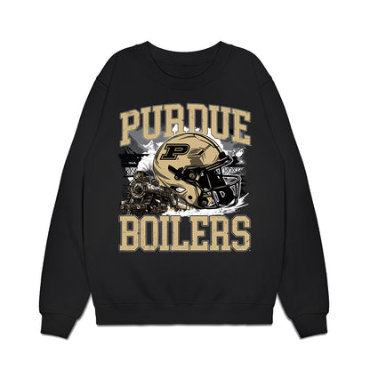 Purdue - NCAA Football : Andrew Adkison - Vintage Helmet Premium Crewneck Sweatshirt-0