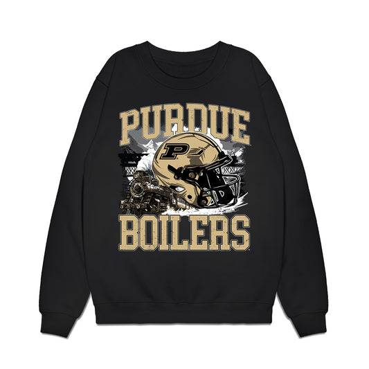 Purdue - NCAA Football : Christian Earls - Vintage Helmet Premium Crewneck Sweatshirt-0