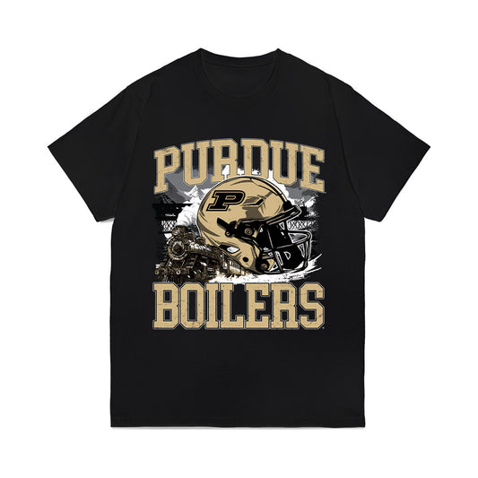 Purdue - NCAA Football : Luca Puccinelli - Vintage Helmet Comfort Colors T-Shirt-0