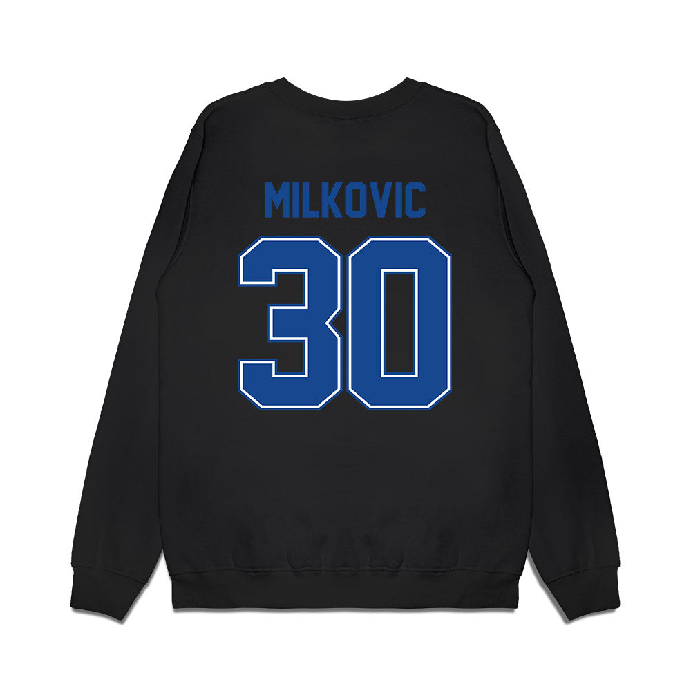 Boise State - NCAA Football : Wyatt Milkovic - Vintage Helmet Premium Crewneck Sweatshirt-1