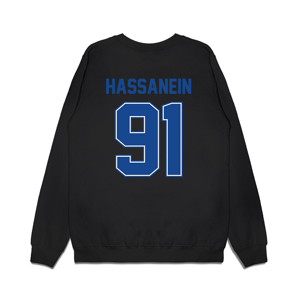 Boise State - NCAA Football : Ahmed Hassanein - Vintage Helmet Premium Crewneck Sweatshirt-1