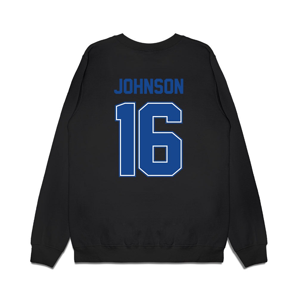 Boise State - NCAA Football : Franklyn Johnson - Vintage Helmet Premium Crewneck Sweatshirt-1