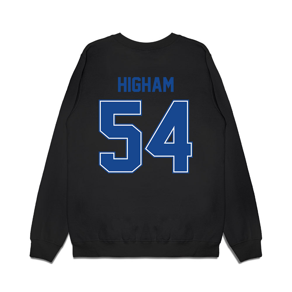 Boise State - NCAA Football : Hunter Higham - Vintage Helmet Premium Crewneck Sweatshirt-1