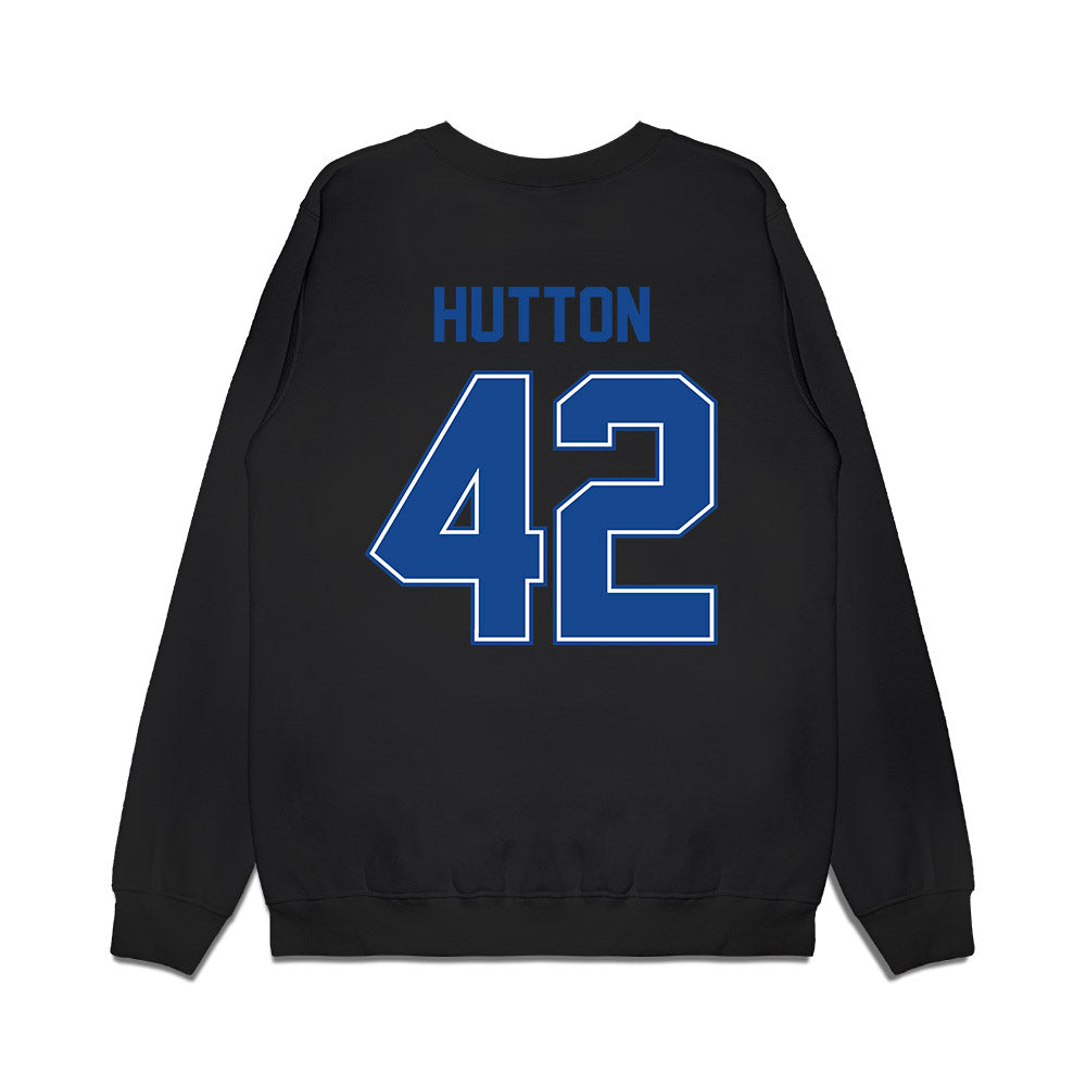 Boise State - NCAA Football : Mason Hutton - Vintage Helmet Premium Crewneck Sweatshirt-1