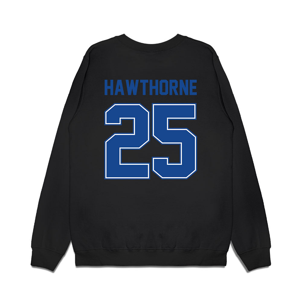 Boise State - NCAA Football : Nick Hawthorne - Vintage Helmet Premium Crewneck Sweatshirt-1