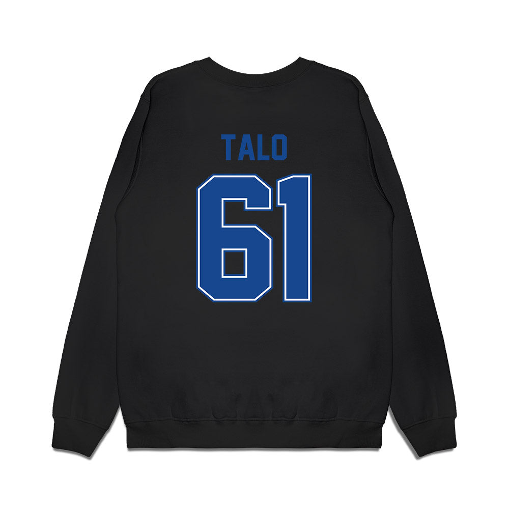 Boise State - NCAA Football : JJ Talo - Vintage Helmet Premium Crewneck Sweatshirt-1