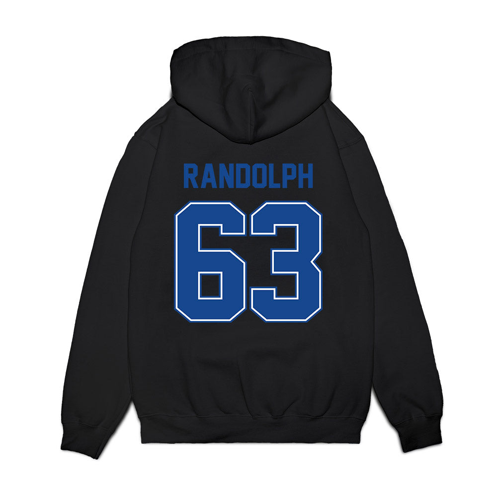 Boise State - NCAA Football : Mason Randolph - Vintage Helmet Premium Hooded Sweatshirt-1
