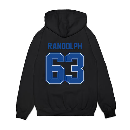 Boise State - NCAA Football : Mason Randolph - Vintage Helmet Premium Hooded Sweatshirt-1