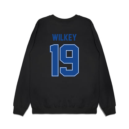 Boise State - NCAA Football : Troy Wilkey - Vintage Helmet Premium Crewneck Sweatshirt-1