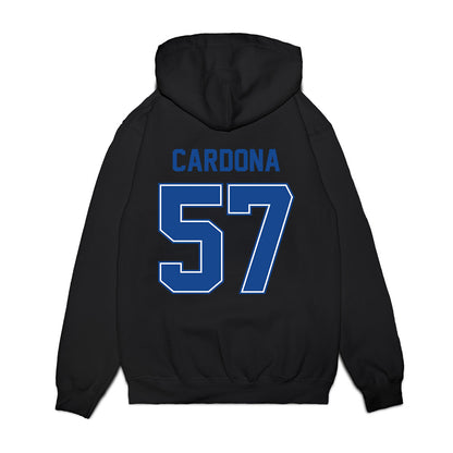 Boise State - NCAA Football : Nathan Cardona - Vintage Helmet Premium Hooded Sweatshirt-1
