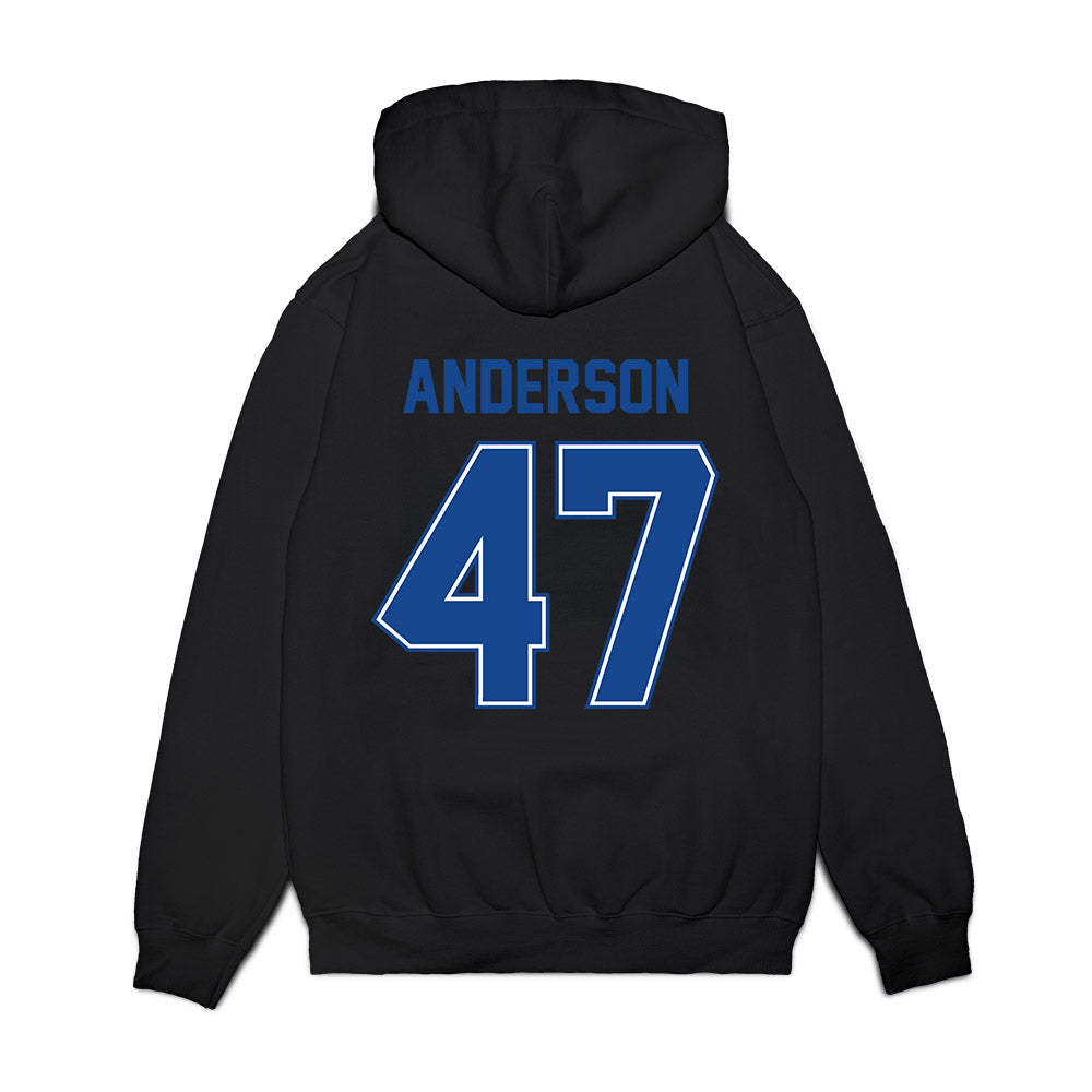 Boise State - NCAA Football : Kaden Anderson - Vintage Helmet Premium Hooded Sweatshirt-1