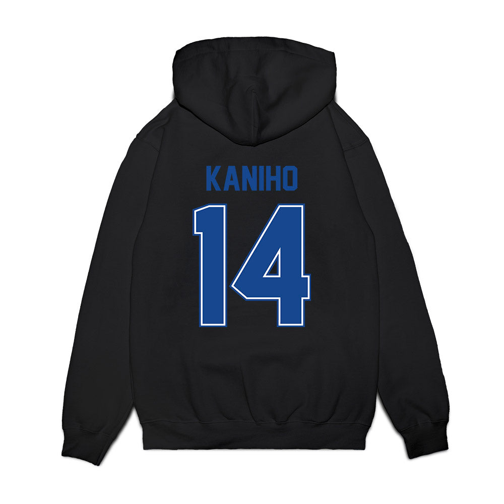 Boise State - NCAA Football : Kaonohi Kaniho - Vintage Helmet Premium Hooded Sweatshirt-1
