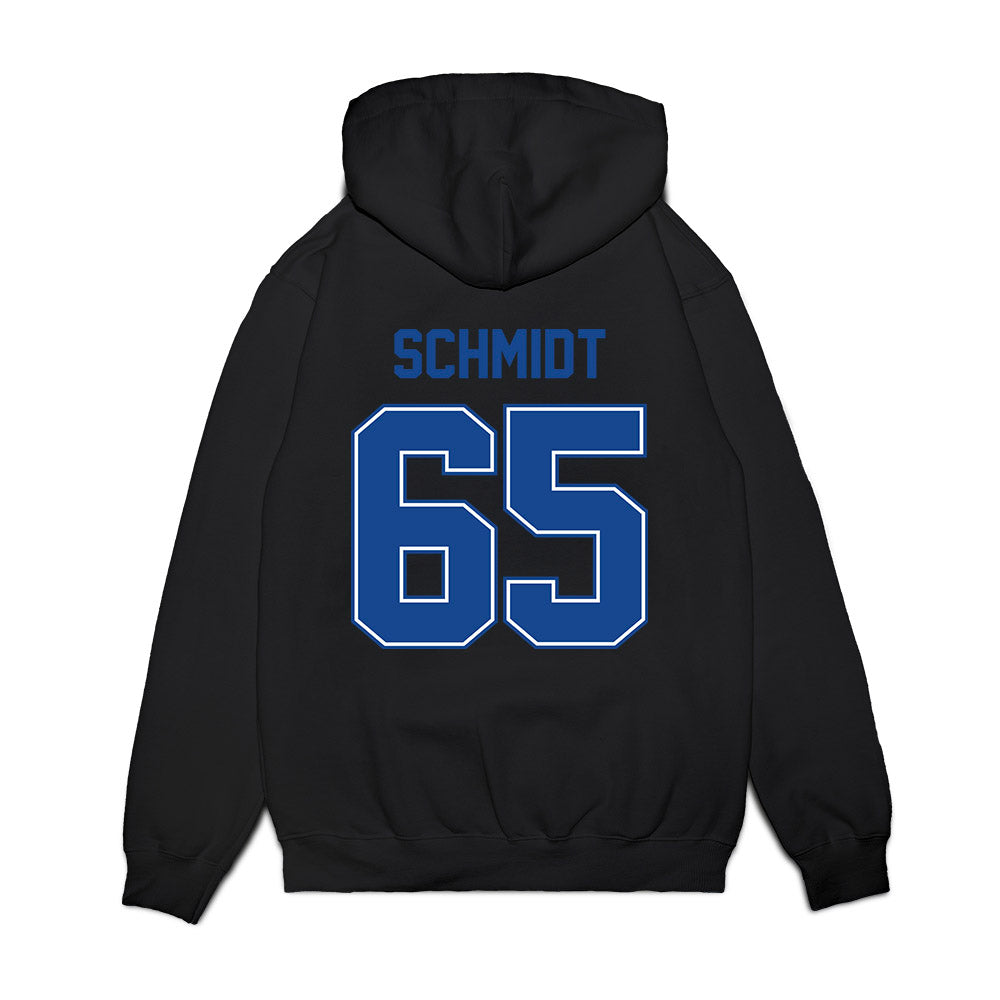 Boise State - NCAA Football : Hall Schmidt - Vintage Helmet Premium Hooded Sweatshirt-1