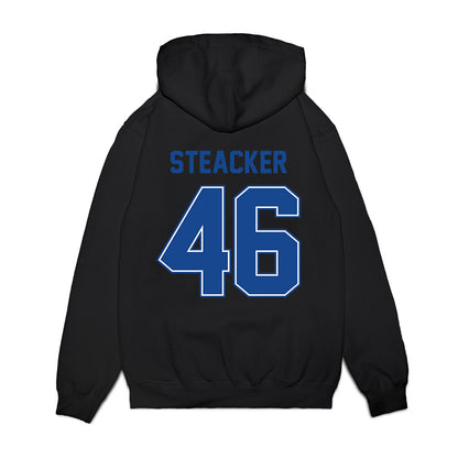 Boise State - NCAA Football : Hunter Steacker - Vintage Helmet Premium Hooded Sweatshirt-1