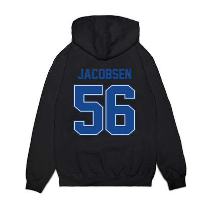 Boise State - NCAA Football : Mason Jacobsen - Vintage Helmet Premium Hooded Sweatshirt-1