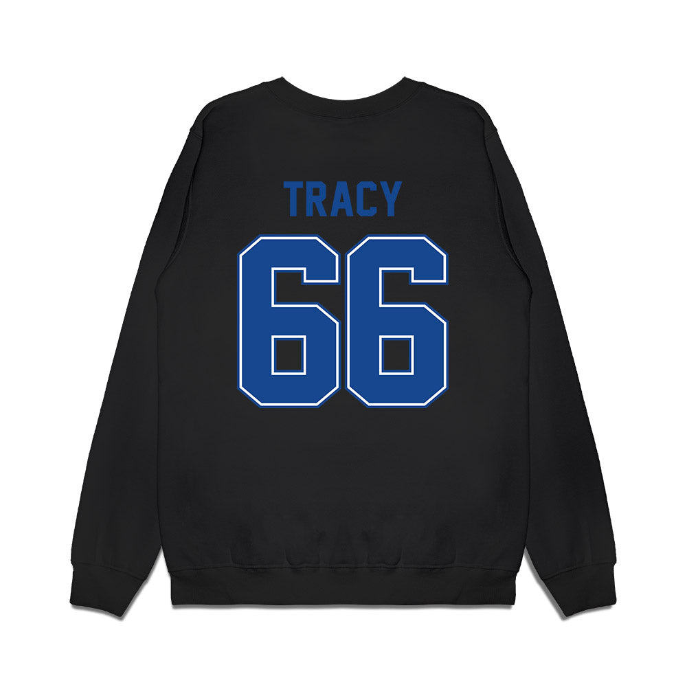 Boise State - NCAA Football : Jacob Tracy - Vintage Helmet Premium Crewneck Sweatshirt-1