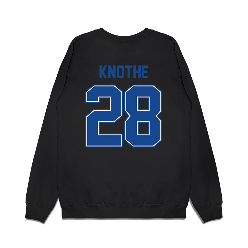 Boise State - NCAA Football : Seth Knothe - Vintage Helmet Premium Crewneck Sweatshirt-1