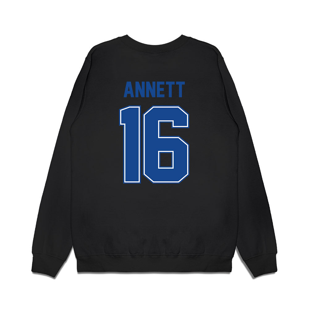 Boise State - NCAA Football : Kaleb Annett - Vintage Helmet Premium Crewneck Sweatshirt-1