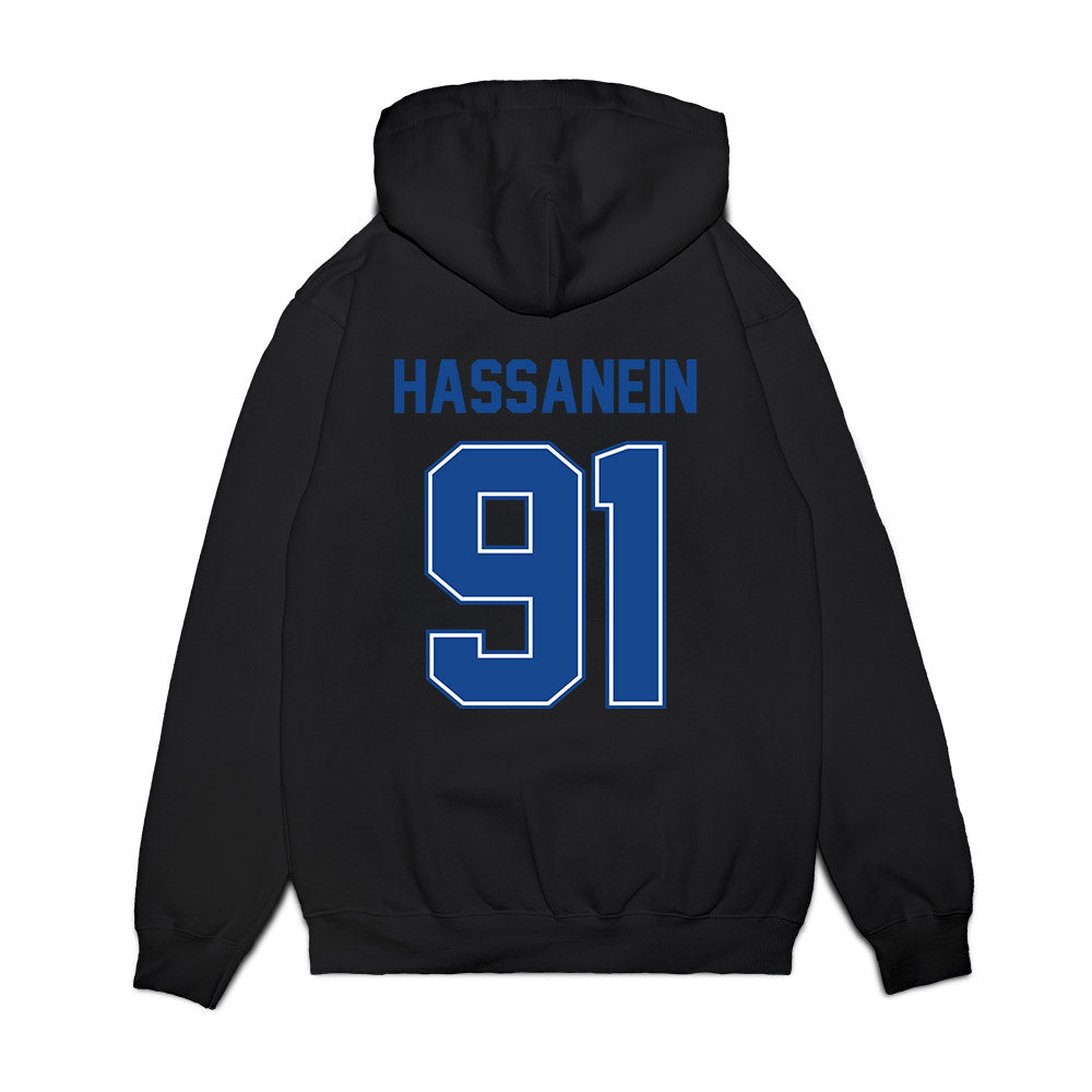 Boise State - NCAA Football : Ahmed Hassanein - Vintage Helmet Premium Hooded Sweatshirt-1