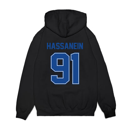 Boise State - NCAA Football : Ahmed Hassanein - Vintage Helmet Premium Hooded Sweatshirt-1