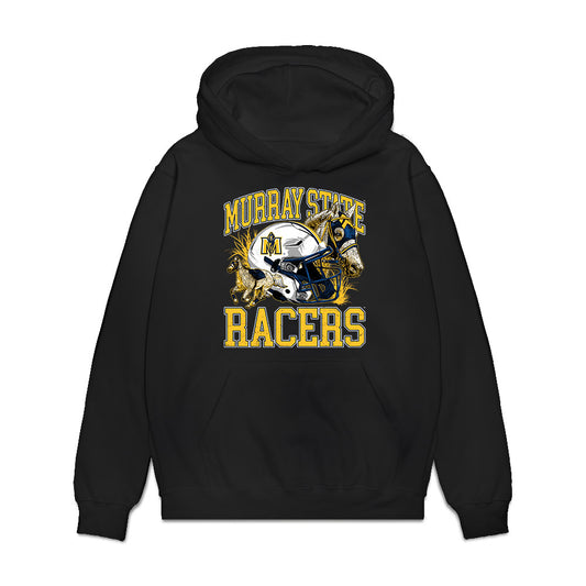 Murray State - NCAA Football : CJ Sanderson - Vintage Helmet Premium Hooded Sweatshirt-0